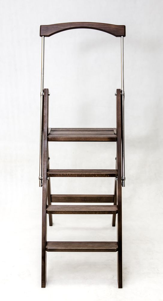 Стремянка деревянная Hoz-Block Серж 4 ступени Венге (арт. СДР-4В) от магазина ЛесКонПром.ру