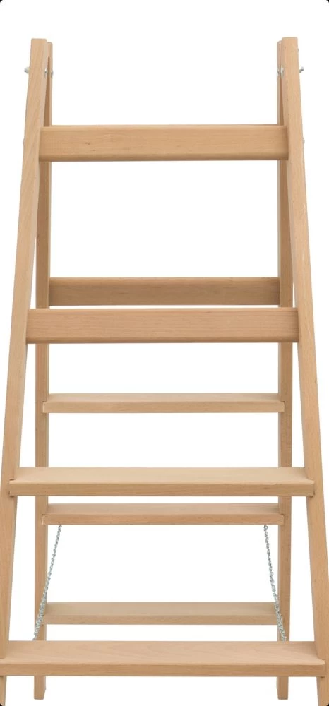 Стремянка двухсторонняя деревянная со ступенями и перекладинами Hoz-Block Альпинист 2х5 ступеней (арт. СДДА-5) от магазина ЛесКонПром.ру