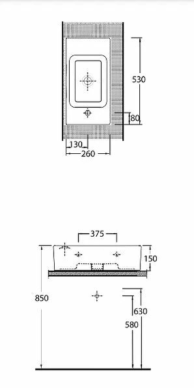 Раковина beWash Ontario 53 35531101 Белый глянец от магазина ЛесКонПром.ру