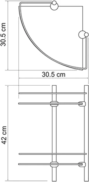 Полка Wasserkraft K-3122 угловая от магазина ЛесКонПром.ру
