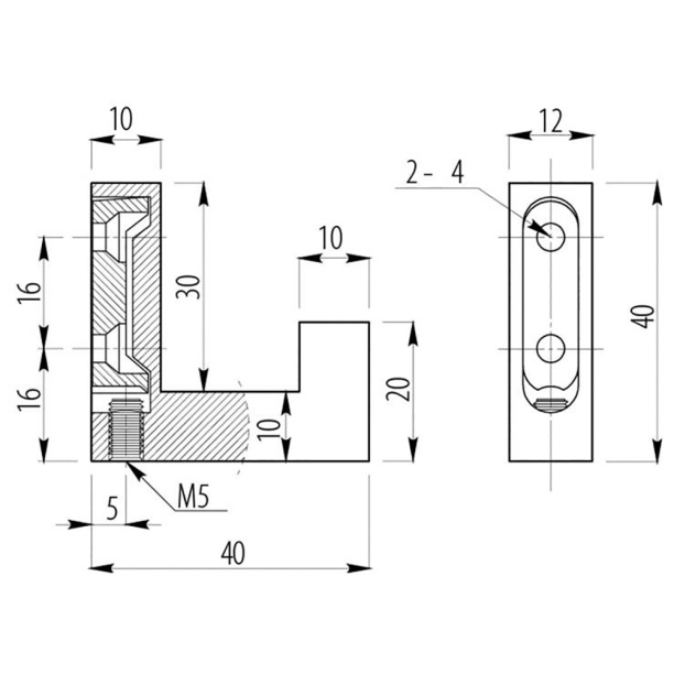 Крючок мебельный WZ-K2201 хром от магазина ЛесКонПром.ру