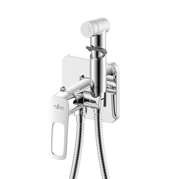 Гигиенический душ ROSSINKA RS46 встраиваемый хром от магазина ЛесКонПром.ру