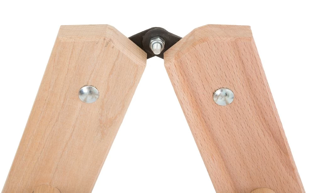 Стремянка двухсторонняя деревянная со ступенями и перекладинами Hoz-Block Альпинист 2х8 ступеней (арт. СДДА-8) от магазина ЛесКонПром.ру