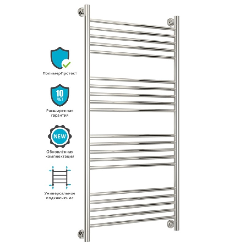 Водяной полотенцесушитель Сунержа Богема прямая 1200х600 Хром от магазина ЛесКонПром.ру