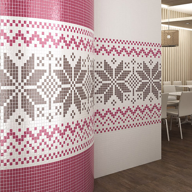 Мозаика Темари керамогранит фуксия 29,8х29,8х0,35 см от магазина ЛесКонПром.ру