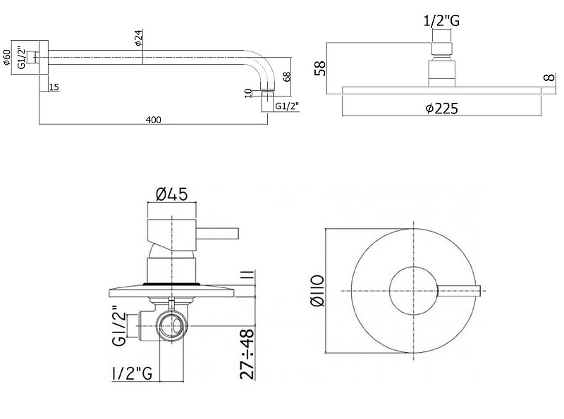Душевая система Paffoni Light KITLIG011CR Хром от магазина ЛесКонПром.ру