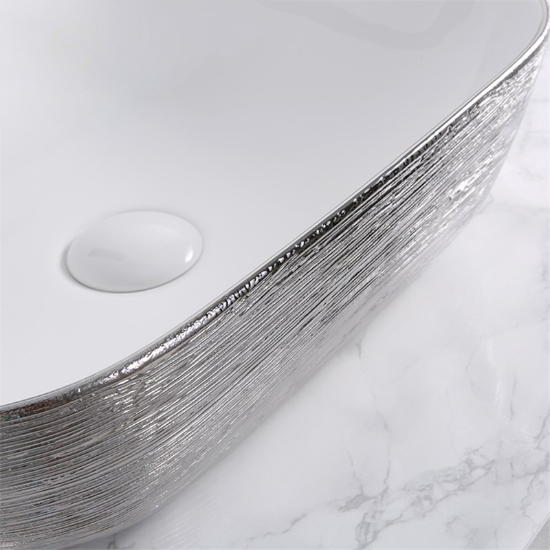 Раковина-чаша Mira 46 MR-4632LWS Белая Серебро от магазина ЛесКонПром.ру