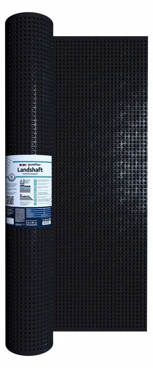 Мембрана профилированная GRUNTFLEX Landshaft 2000х20000 от магазина ЛесКонПром.ру