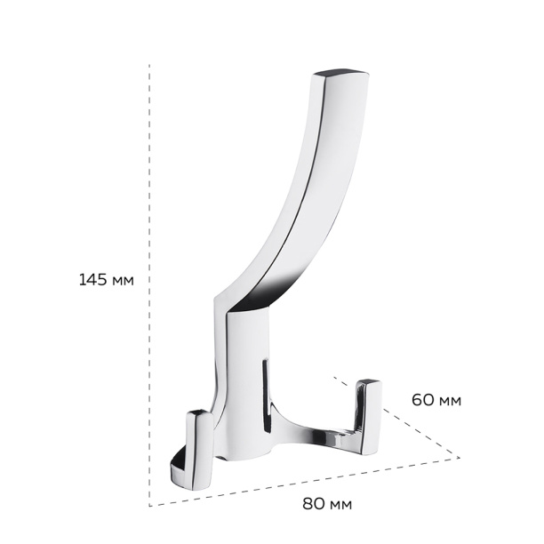 Крючок мебельный KERRON 0340 хром глянец от магазина ЛесКонПром.ру