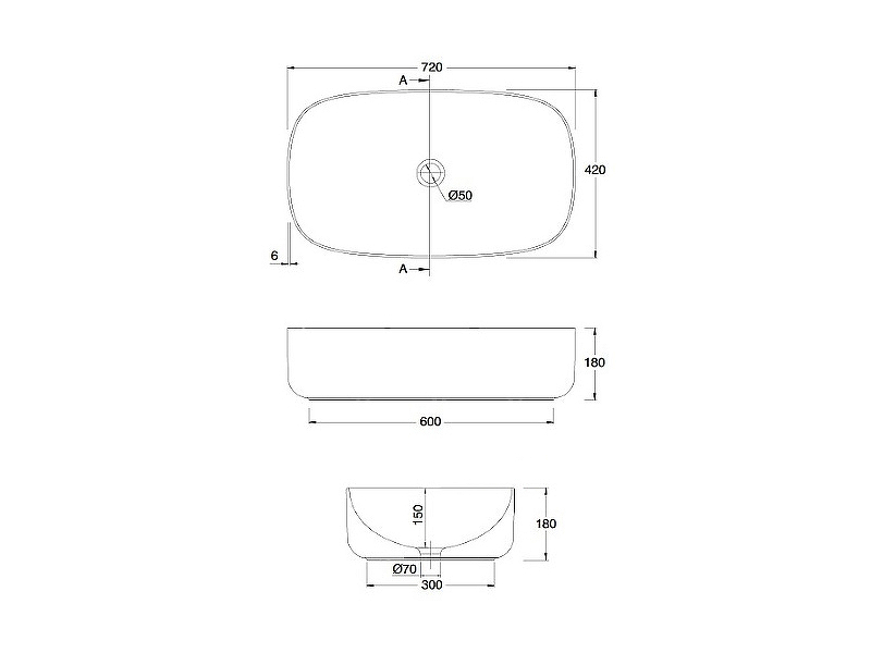 Раковина-чаша Scarabeo 72 5502 Белая от магазина ЛесКонПром.ру