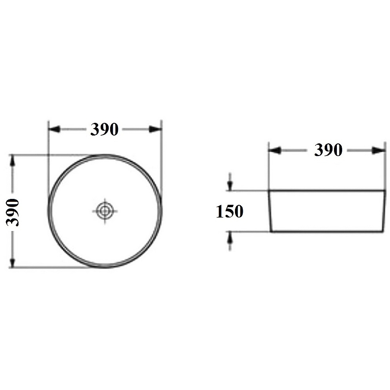 Раковина-чаша Bond 39 S53-390 Белая глянцевая от магазина ЛесКонПром.ру