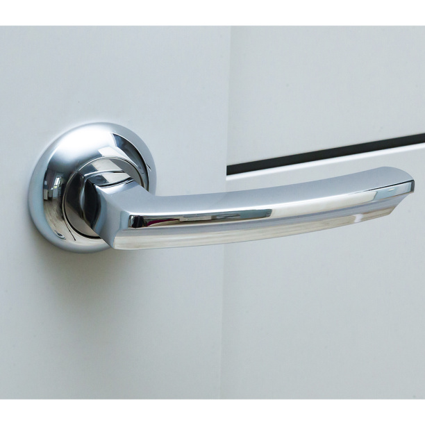 Ручки дверные NEODECO LD-13 хром от магазина ЛесКонПром.ру