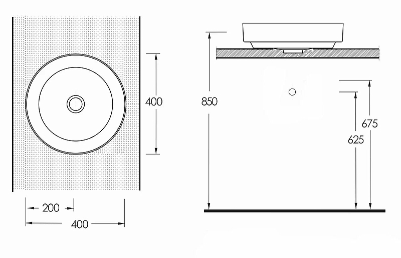 Раковина-чаша beWash Alster 40 86401001 Белый глянец от магазина ЛесКонПром.ру