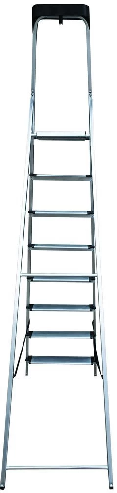 Стремянка алюминиевая с широкой ступенью и органайзером Новая Высота 8 ступеней (арт. 1118108) от магазина ЛесКонПром.ру