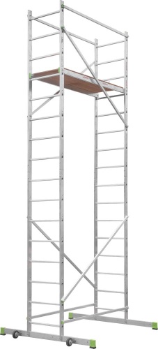 Алюминиевая Вышка-тура НОВАЯ ВЫСОТА с рабочей высотой до 5,1 м. Арт. 2450408 от магазина ЛесКонПром.ру