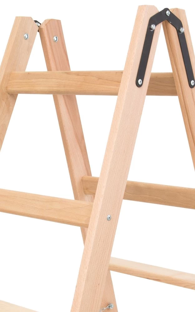 Стремянка двухсторонняя деревянная со ступенями и перекладинами Hoz-Block Альпинист 2х5 ступеней (арт. СДДА-5) от магазина ЛесКонПром.ру