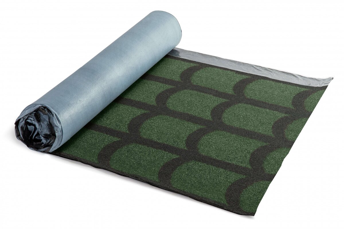 Черепица рулонная ТЕХНОНИКОЛЬ Классическая зеленый от магазина ЛесКонПром.ру