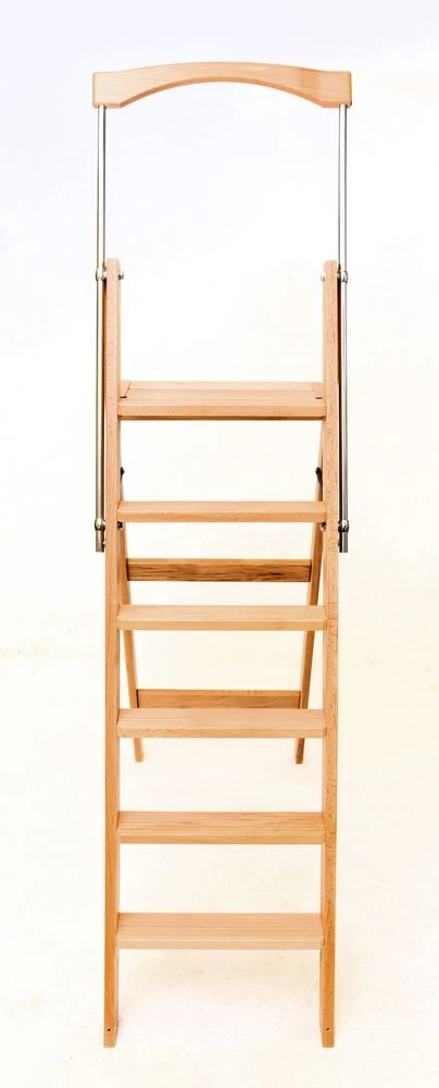 Стремянка деревянная Hoz-Block Серж 5 ступеней Белая (арт. СДР-5Б) от магазина ЛесКонПром.ру