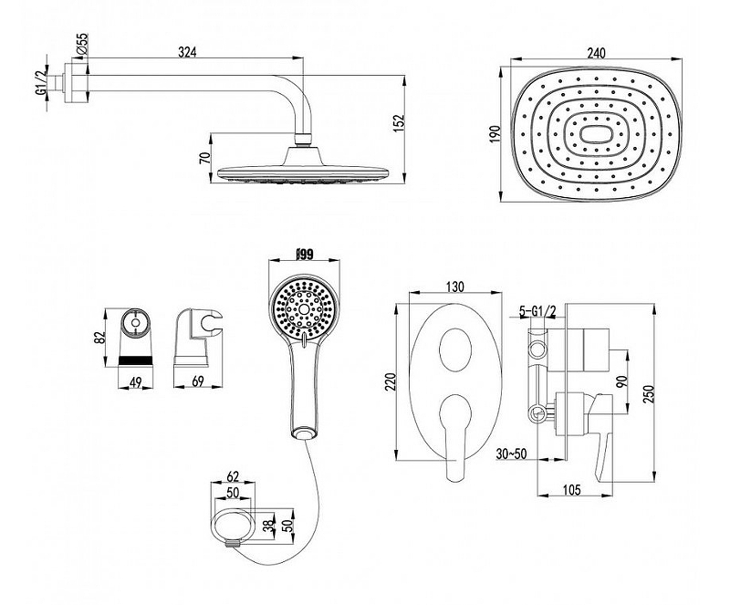 Душевая система Lemark Atlantiss LM3229C Хром от магазина ЛесКонПром.ру