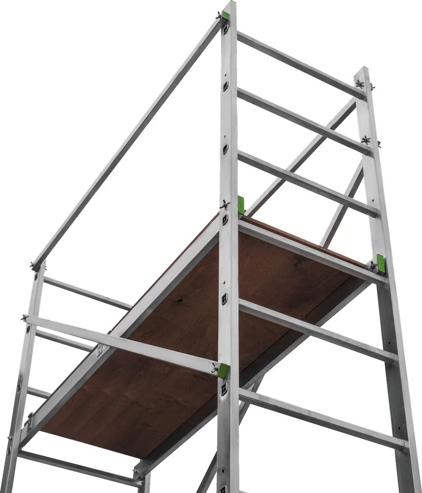 Алюминиевая Вышка-тура НОВАЯ ВЫСОТА с рабочей высотой до 5,1 м. Арт. 2450408 от магазина ЛесКонПром.ру