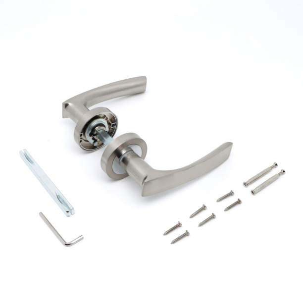 Ручки дверные NEODECO А52343 никель от магазина ЛесКонПром.ру