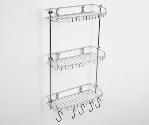 Полка Wasserkraft K-1433 3-ярусная, с крючками от магазина ЛесКонПром.ру