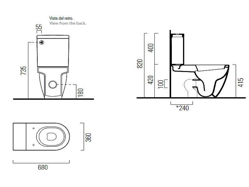 Унитаз моноблок GSI Pura 881711 без сиденья от магазина ЛесКонПром.ру