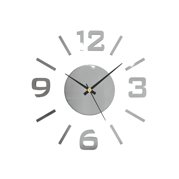 Часы-наклейки d35 см хром от магазина ЛесКонПром.ру