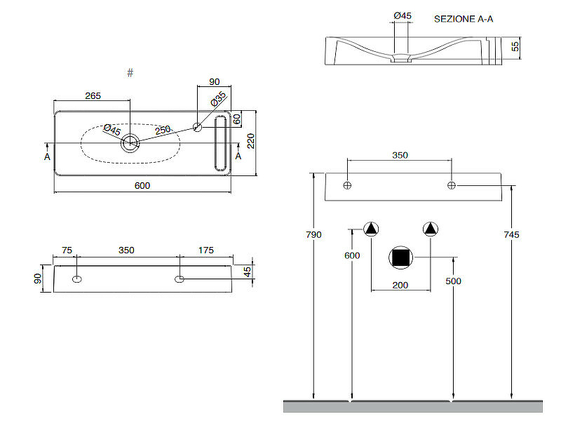 Раковина Scarabeo Soft-Hung-Cube 60 1511 Белая от магазина ЛесКонПром.ру