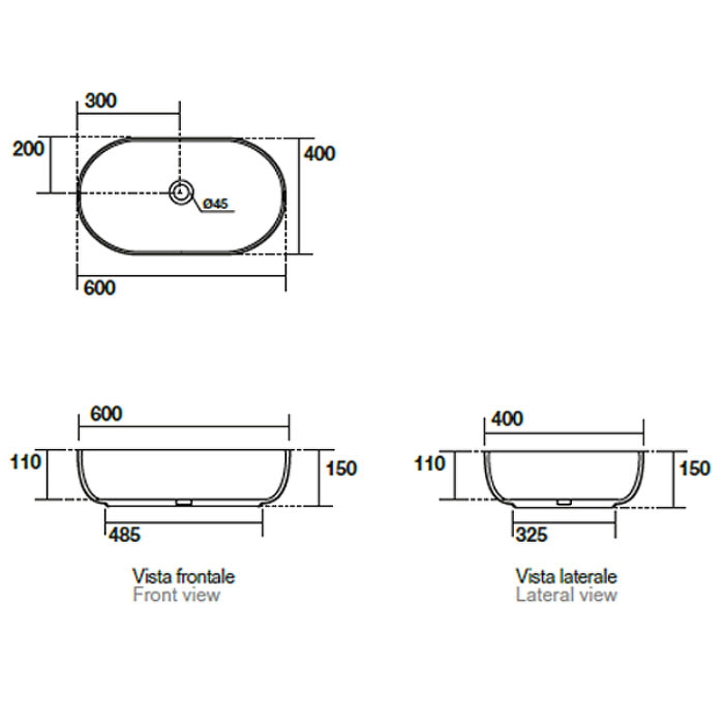 Раковина-чаша Kerasan Nolita 60 534301 Белая глянцевая от магазина ЛесКонПром.ру
