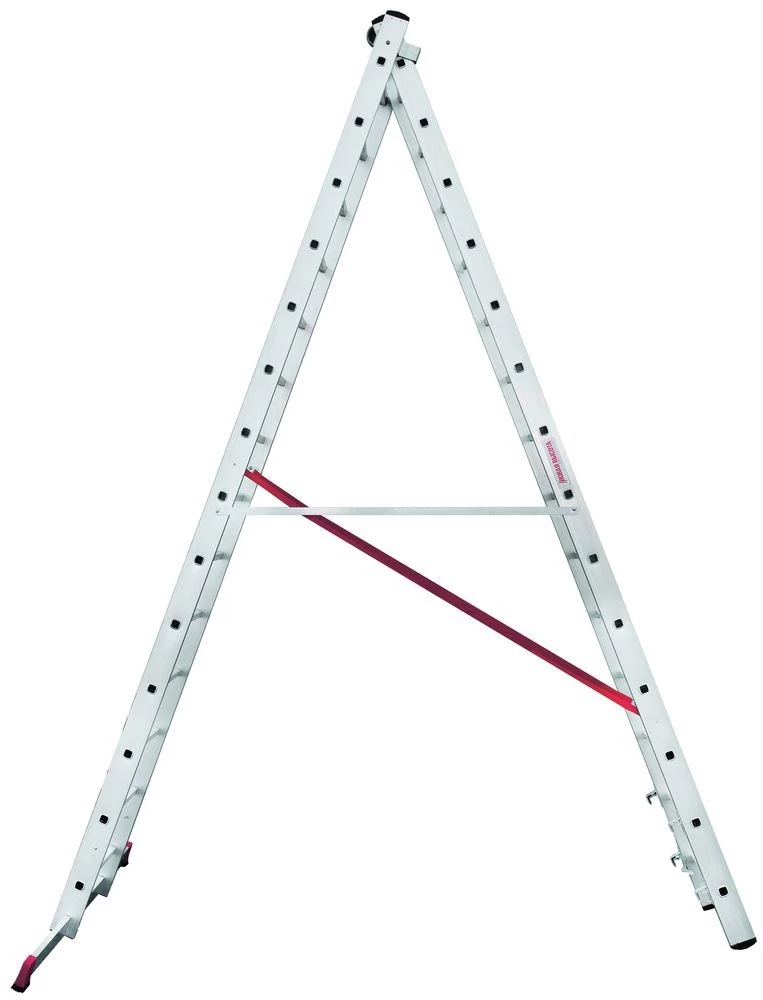 Лестница алюминиевая двухсекционная индустриальная Новая Высота 2x14 арт. 5220214 от магазина ЛесКонПром.ру