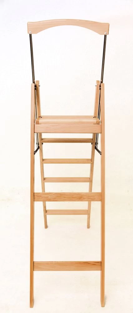 Стремянка деревянная Hoz-Block Серж 5 ступеней Белая (арт. СДР-5Б) от магазина ЛесКонПром.ру