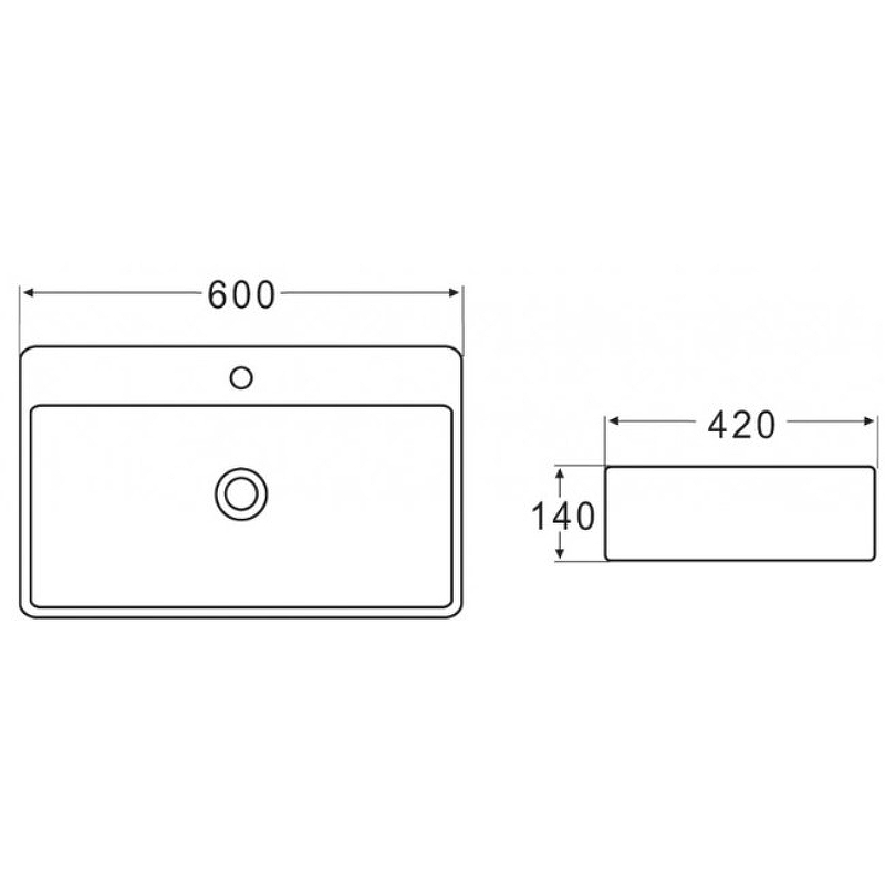 Раковина BelBagno 60 BB1338 Белая от магазина ЛесКонПром.ру