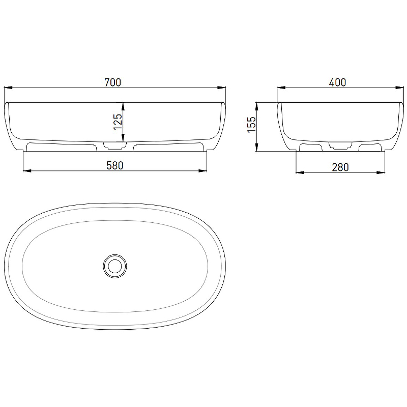 Раковина-чаша Salini Luce 70 110721M Белая матовая от магазина ЛесКонПром.ру