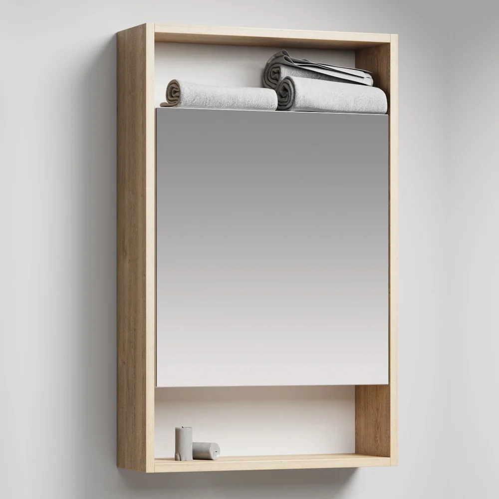 Зеркало-шкаф Aqwella City 50 дуб балтийский от магазина ЛесКонПром.ру