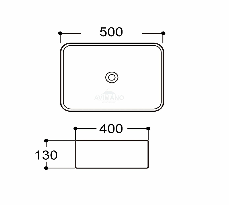 Раковина-чаша Avimano Vision 50 1245023 Серая матовая от магазина ЛесКонПром.ру