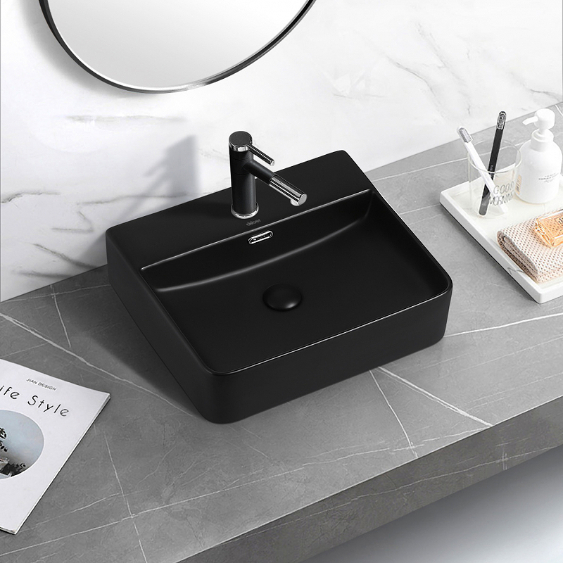 Раковина Abber Rechteck 50 AC2203MB Черная матовая от магазина ЛесКонПром.ру