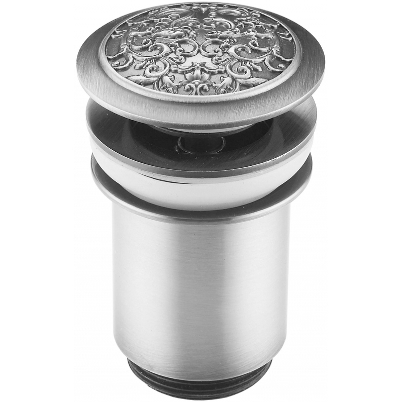 Донный клапан ZorG Antic AZR 2 SL click-clack Серебро от магазина ЛесКонПром.ру