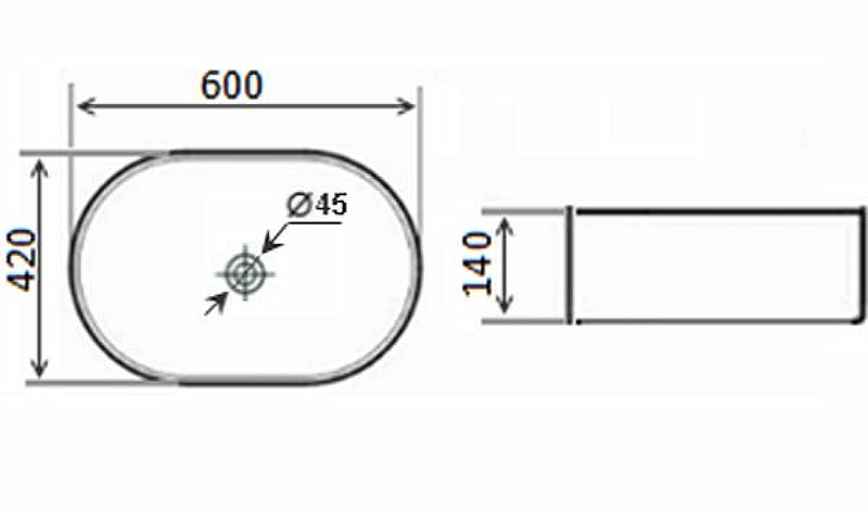 Раковина-чаша Timo Kulo 60 TK-405MB Черная матовая от магазина ЛесКонПром.ру