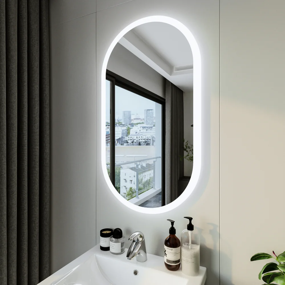 Зеркало Бриклаер Вега 55 с подсветкой. овальное от магазина ЛесКонПром.ру