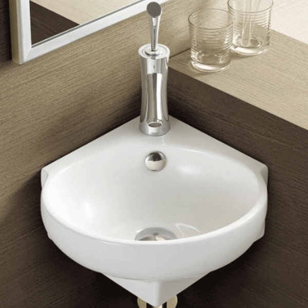 Раковина WeltWasser Aisbach 5010 39 10000003871 угловая Белый глянец от магазина ЛесКонПром.ру