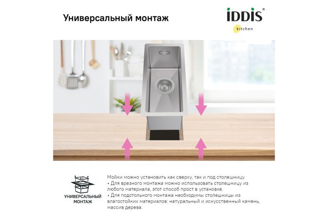 Мойка врезная IDDIS Edifice 80550591 от магазина ЛесКонПром.ру