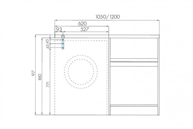 Раковина правая AQUATON Лондри 80361139 от магазина ЛесКонПром.ру