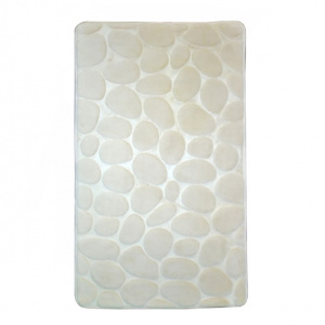 Коврик для ванной FRESH Memory foam Камешки 50х80 см микрофибра бежевый