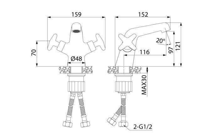 Смеситель для умывальника IDDIS Acros 80534124 от магазина ЛесКонПром.ру