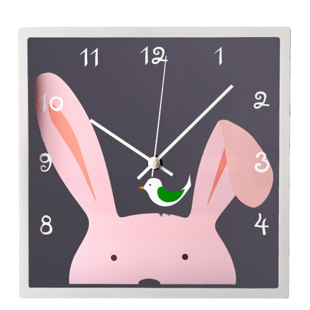 Часы настенные круглые Заяц 24х24 см от магазина ЛесКонПром.ру
