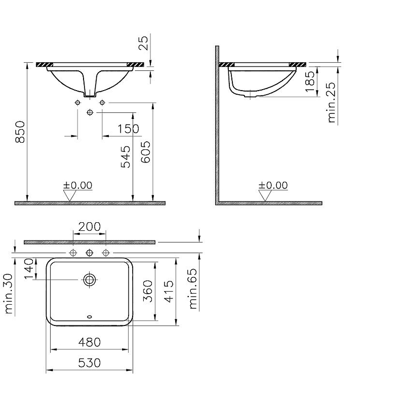 Раковина Vitra S50 53 5339B003-0012 Белая от магазина ЛесКонПром.ру