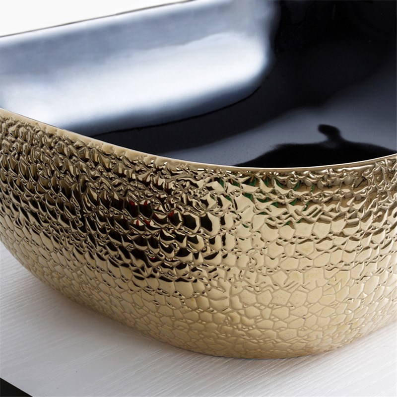 Раковина-чаша Mira 46 MR-4632BG Черная Золото от магазина ЛесКонПром.ру