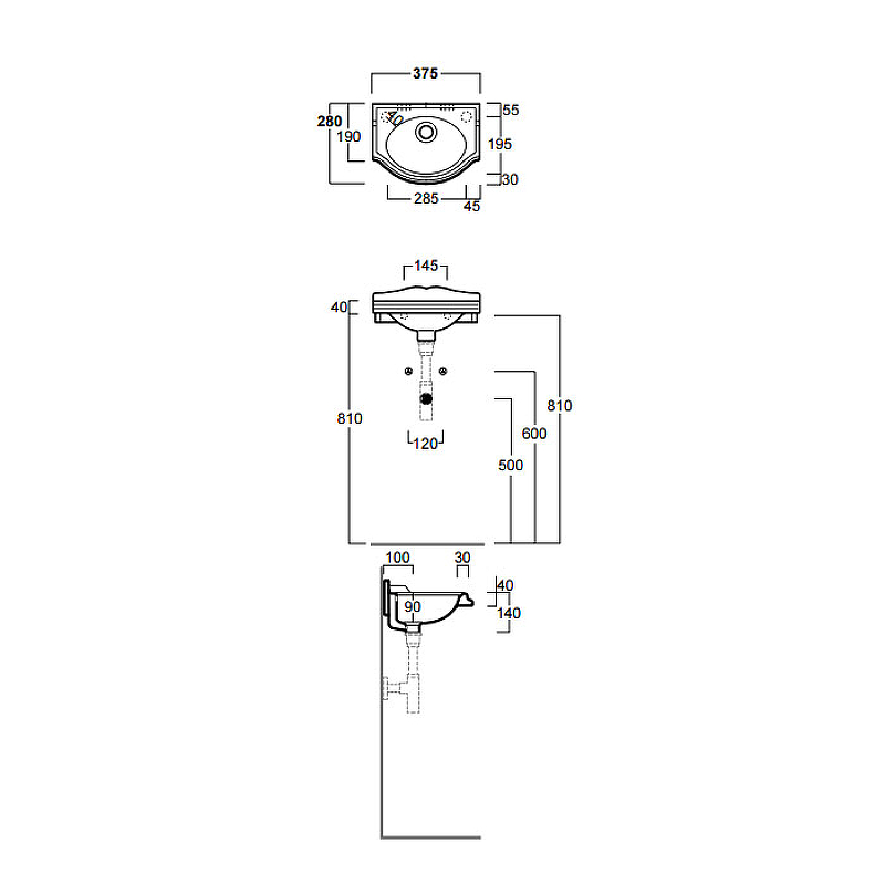 Раковина Simas Arcade 37 AR035bi*1sx Белая от магазина ЛесКонПром.ру