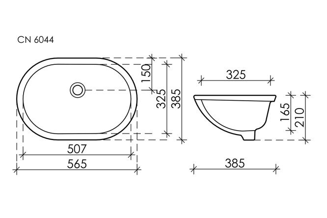 Умывальник встраиваемый снизу CERAMICA NOVA Element 80551194 от магазина ЛесКонПром.ру